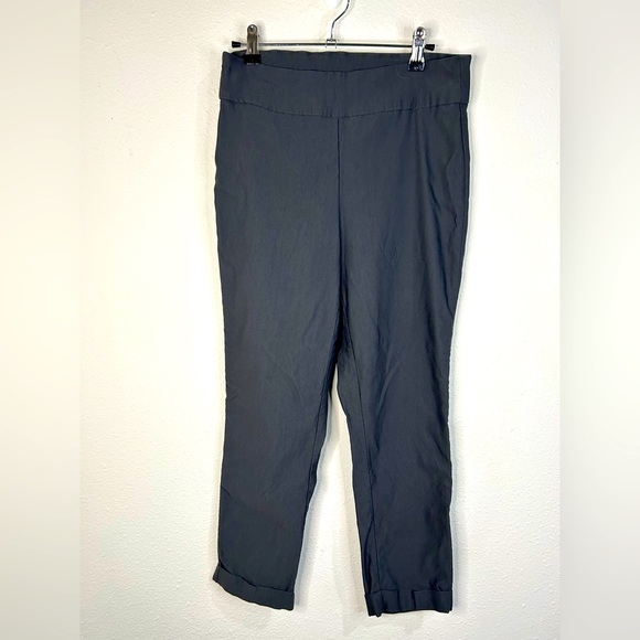 Tribal Pants - Tribal Women’s Size 10 Gray Cropped Ankle Pants Pull-On Stretch Travel Comfort